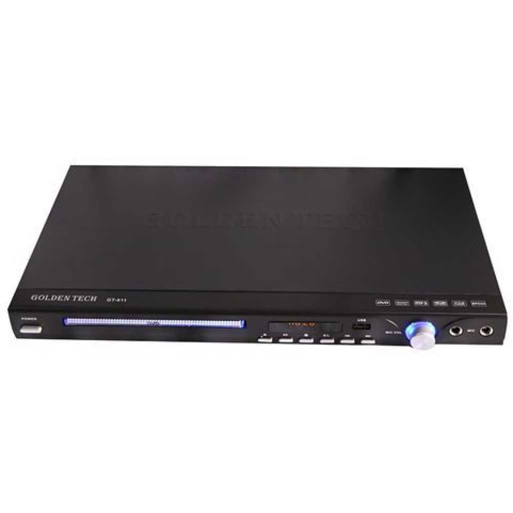 Golden Tech DVD Player With HDMI Port GT-611,100-240V- 50/60Hz 25W With 1.5M HDMI Cable - Black