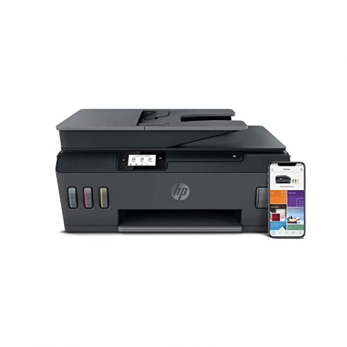 HP Smart Tank 530 Dual Band WiFi Colour Printer with ADF, Scanner and Copier for Home/Office, High Capacity Tank (18000 Black and 8000 Colour) with Automatic Ink Sensor, 35 Sheet ADF - Black