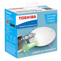 Toshiba Canvio For Smartphones 500GB Phone Backup Device and Charging Station - White