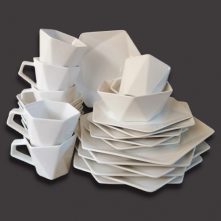 24 Pieces Of Hexagonal Plates, Bowls, Cups, Dinner Set- White Dinnerware Sets TilyExpress