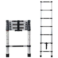 Portable & Compact Aluminium Telescopic 6-Steps Foldable Multipurpose Step Ladder For Household Purpose, Silver