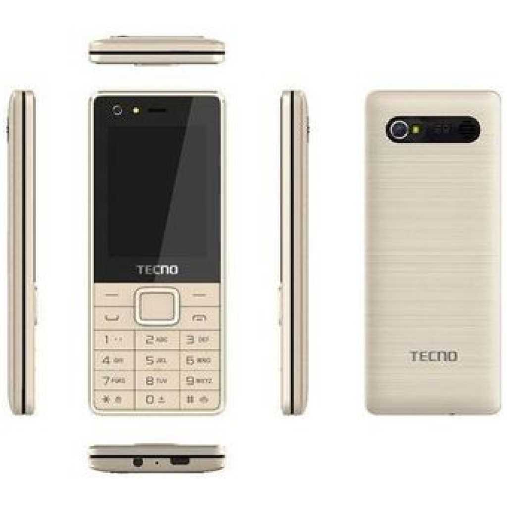 Tecno T466 Tripple SIM 2.4" 4MB RAM 4MB ROM 2500mAH - Gold