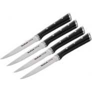 Tefal K232S414 Ice Force Stainless Steel Steak Knifes - Set of 4 - 11cm, Black