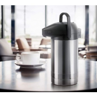 Tefal K3150114 President Thermo Flask Pump Thermos Stainless Steel 3L - Silver