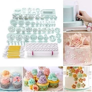 68 Pcs Cake Baking Decorating Tools Kit Icing Cutters Plunger Moulds, White Baking Tools & Accessories TilyExpress 2