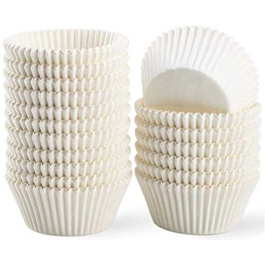 1000 Piece Cupcake Liners Food Grade & Grease-Proof Paper Baking Cups, Cream