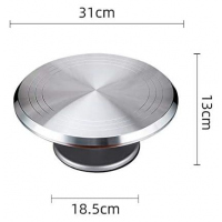 12 Inch Rotating Cake Decorating Revolving Pottery Stand Turntable, Silver Baking Tools & Accessories TilyExpress 12