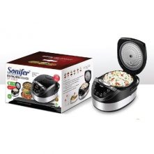 Sonifer 5 Litre Digital Smart Steam Multifunction Rice Cooker, Black