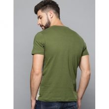 Men’s Short Sleeve Cotton T-shirt – Army Green Men's Polos