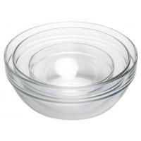 Luminarc 3 Piece Oven Mixing Bowl Glass Set, 1.0L/2.0L,/3L Colourless