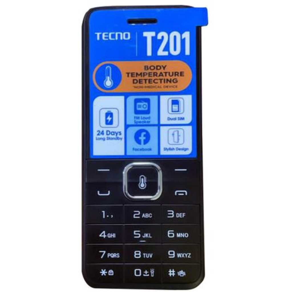 Tecno T201 - 1.5" 4MB RAM 4MB ROM 650mAH - Black