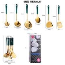 7 Pc Kitchen Tool Cooking Utensils Serving Spoons Cutlery Set -Color May Vary