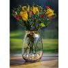 Glass Lights, Flower Vase For table, living room kitchen Decor, Grey Vases TilyExpress