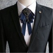 Men’s Designer Rhinestone Detail Bow-Tie Set – Navy Blue. Designs May Vary Bow Ties & Cummerbunds TilyExpress 2