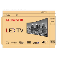 Globalstar 40 Inch Smart LED DVB-T2 TV - Black