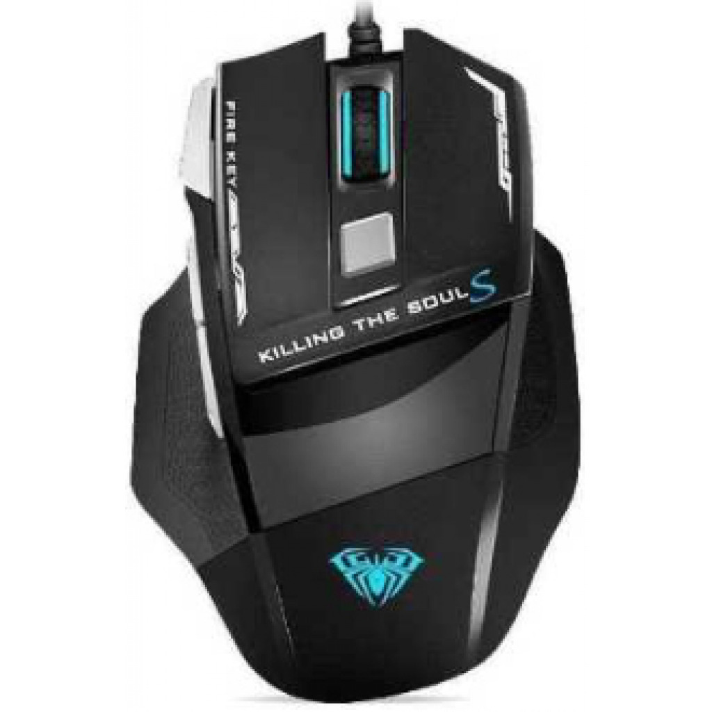 AULA S12 USB Wired Gaming Mouse - Black