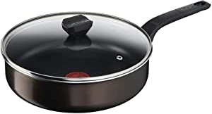 Tefal Easy Cook & Clean B5543302 Non-Stick Frying Pan with Lid Suitable for All Heat Sources Except Induction, Aluminium