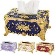 Tissue Box Napkin Holder Paper Case Cover For Table Decor, Blue