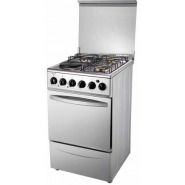 Globalstar tar 3 Gas Cooker 1 electric cooker Oven 50x50cm – Silver Combo Cookers