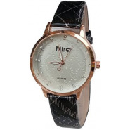 Mira Ladies Analog Designer Watch - Black