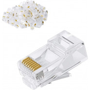 Cat6 RJ45 Ends, CableCreation 50 Pack Cat6 Connector, Cat6 / Cat5e RJ45 Connector, Ethernet Cable Crimp Connectors, UTP Network Plug for Solid Wire and Standard Wire, Clear Ethernet Cables