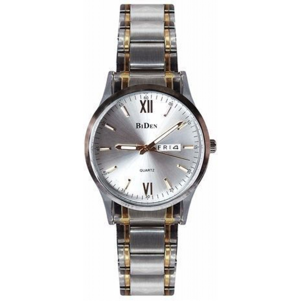 Biden Stainless Steel Analog Wrist Watch - Silver