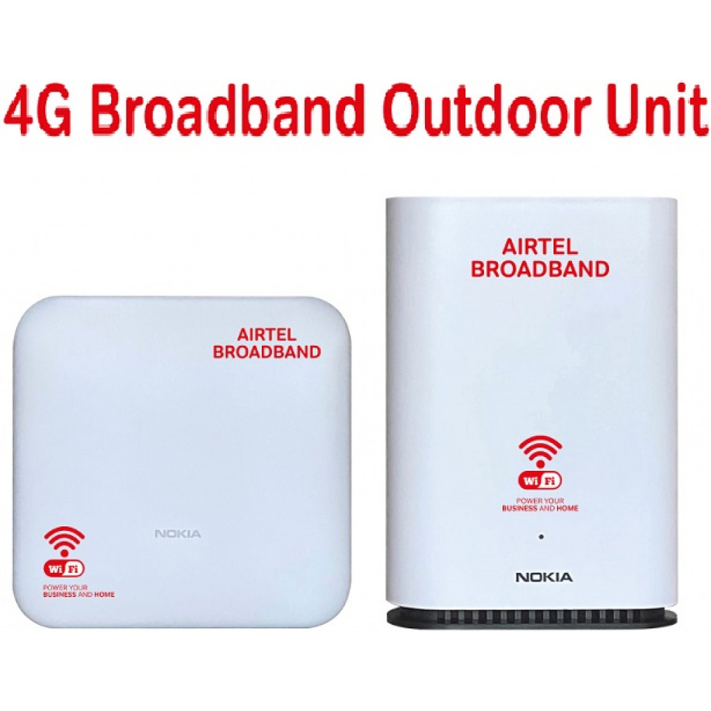 Airtel 4G Broadband Router Wifi MiFi With Indoor Unit And Outdoor Unit For Signal Boosting, Free Simcard, Free 51GB Data , Free Installation + 1 Year Warranty - White