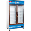 ADH 655L Glass Double Door Display Refrigerator - White
