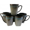 6 Pieces Of Coffee Tea Cups Mugs - Dirty Blue
