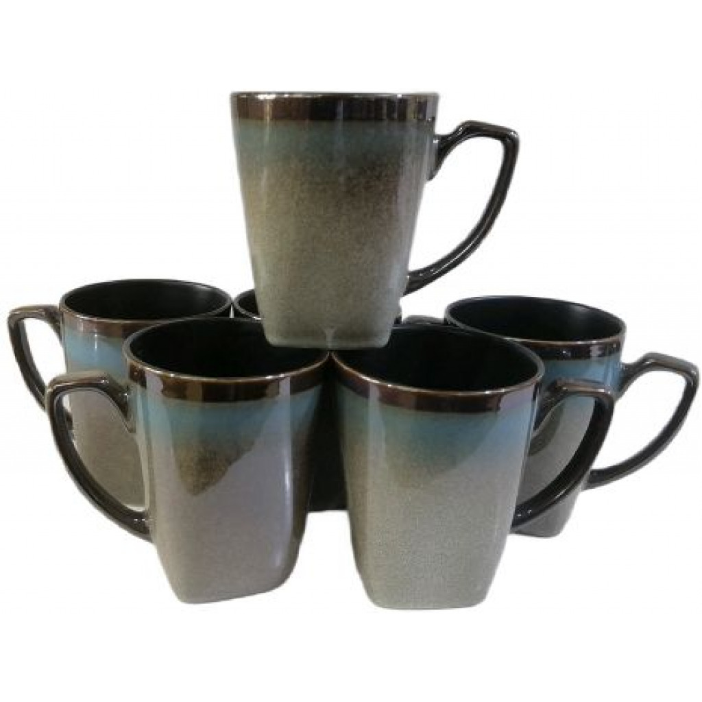 6 Pieces Of Coffee Tea Cups Mugs – Dirty Blue Teacups TilyExpress 4