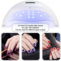 Professional LED Nail Polish Dryer Lamp Gel Machine For Manicure & Pedicure With Sensor - White