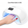 Professional LED Nail Polish Dryer Lamp Gel Machine For Manicure & Pedicure With Sensor - White