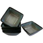 6 Pcs Of Square Sauce Food, Soup & Cereal Serving Bowls - Blue