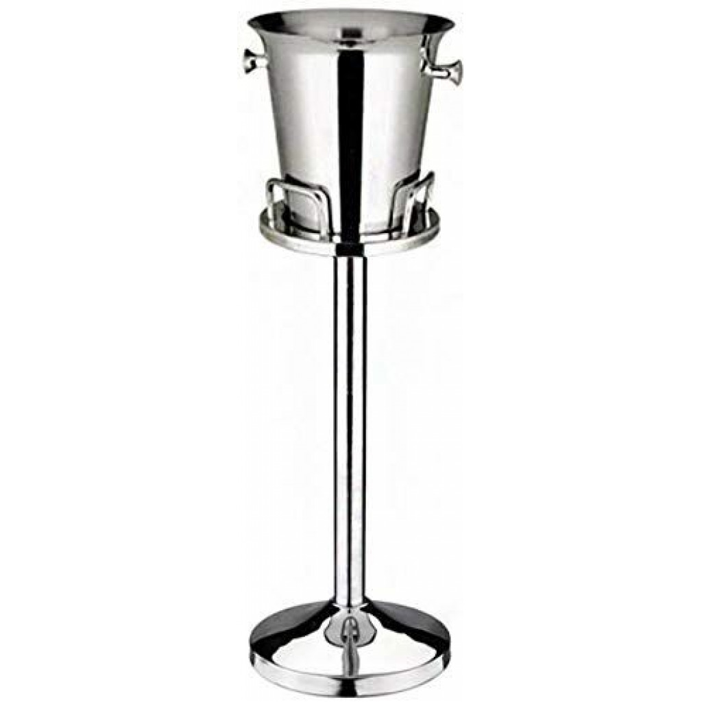 Stainless steel Champagne ,Wine Ice Bucket Stand Holder -Silver Ice Buckets & Tongs TilyExpress