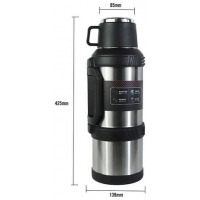 3L Stainless Steel Thermos Bottle Travel Water Kettle Vacuum Flask, Silver