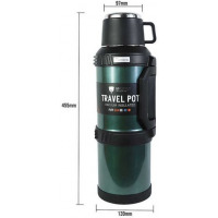 3L Stainless Steel Thermos Bottle Travel Water Kettle Vacuum Flask, Silver