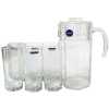 Luminarc 6 Pieces Of Juice Glasses Cups And 1 Jar Water Set -Colorless