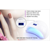 Professional LED Nail Polish Dryer Lamp Gel Machine For Manicure & Pedicure With Sensor - White