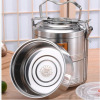 Stainless Steel 16 CM Air Tight 2 Layers Food Container Carrier Lunch Box -Silver Lunch Boxes TilyExpress