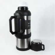 4L Stainless Steel Thermos Bottle Travel Water Kettle Vacuum Flask, Silver