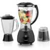 Saachi 2 Jars Blender + Grinder, Pulse Function, Auto-Clean Capability , 1.5 litres- Black