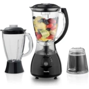 Saachi 2 Jars Blender + Grinder, Pulse Function, Auto-Clean Capability , 1.5 litres- Black