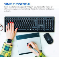 Philips Set Of Wireless Keyboard and Mouse - Black