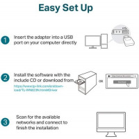 TP-Link N300mbps USB WIFI Network Adapter - Black