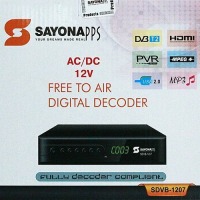 Sayona SDVB-1207 Free To Air Digital Decoder for Kampala Area - Black