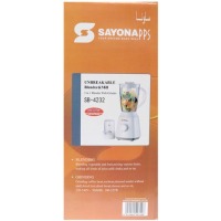 Sayona SB-4232 2 IN 1 Blender - White