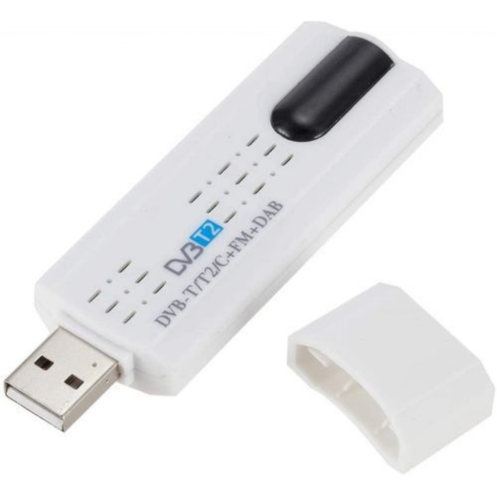 USB TV Stick Digital Tuner DVB-T2 Receiver – White Satellite TV Equipment TilyExpress 5