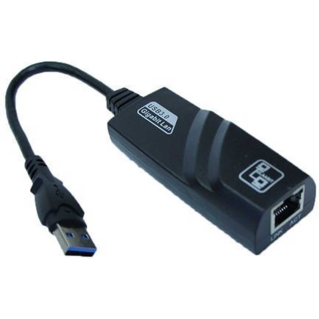 USB 3.0 To RJ45 High Speed Ethernet Network Adapter-Black