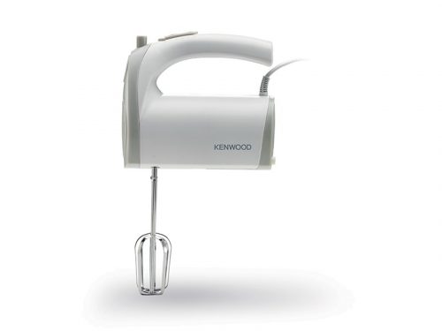 Kenwood Hand Mixer (Electric Whisk) 300W with 5 Speeds + Turbo Button, Twin Stainless Steel Kneader and Beater for Mixing, Whipping, Whisking, Kneading HMP20 White