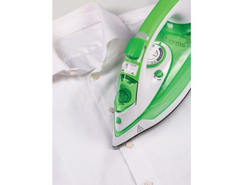 Kenwood Steam Iron 2600W with Ceramic Soleplate, Anti-Drip, Anti-Calc, Self Clean, Continuous Steam, Steam Burst, Spray Function STP70 - White/Green